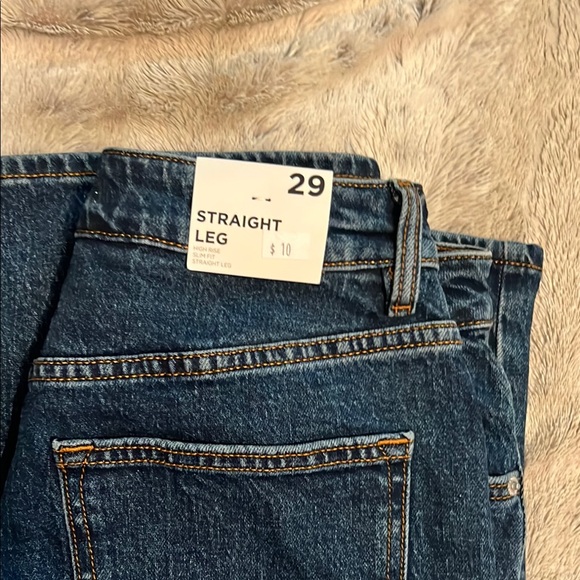 Forever 21 Blue Straight Leg Denim Jeans - Picture 8 of 9